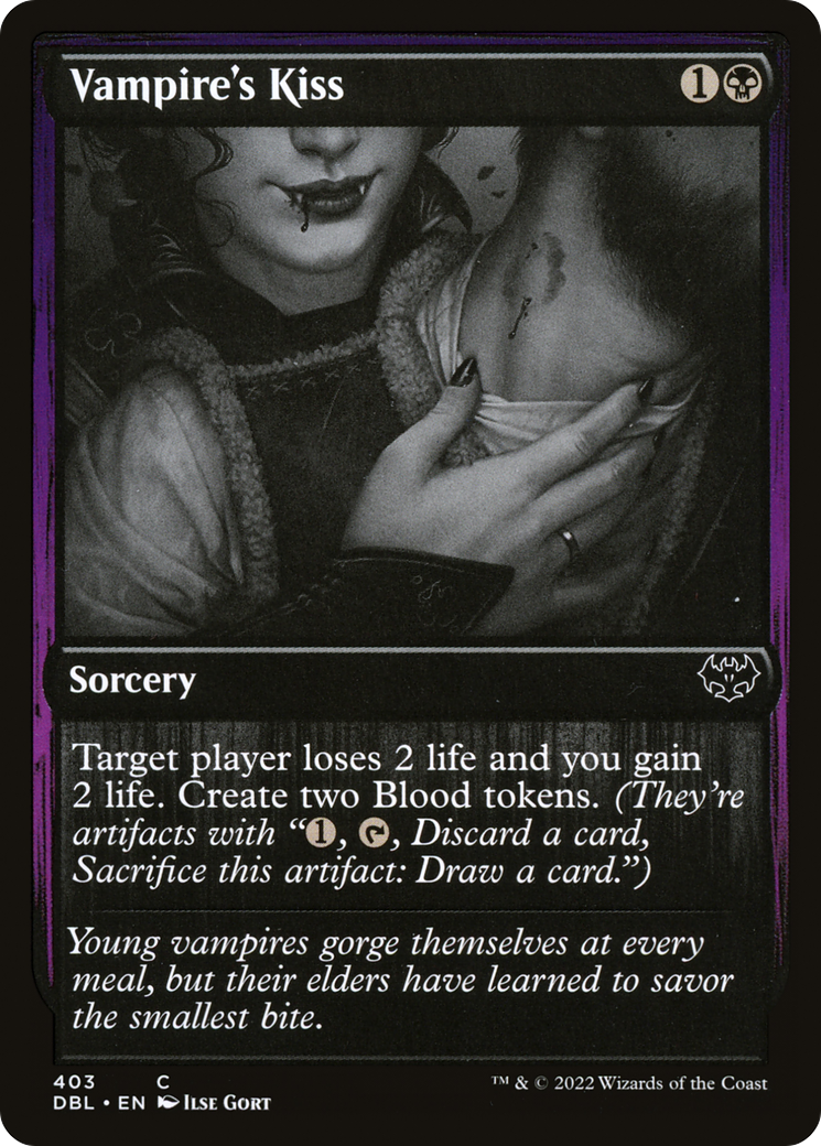 Vampire's Kiss (DBL-403) [Innistrad: Double Feature] Foil MTG Single Wizards of the Coast