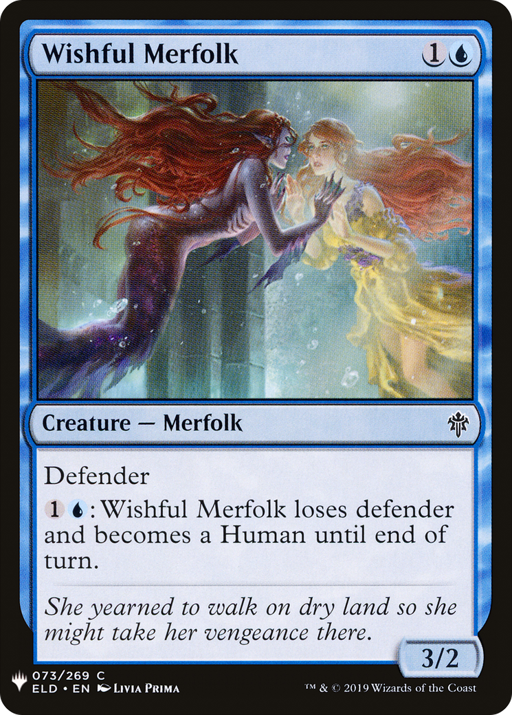 Wishful Merfolk (LIST-ELD-73) [Mystery Booster] The List MTG Single Wizards of the Coast