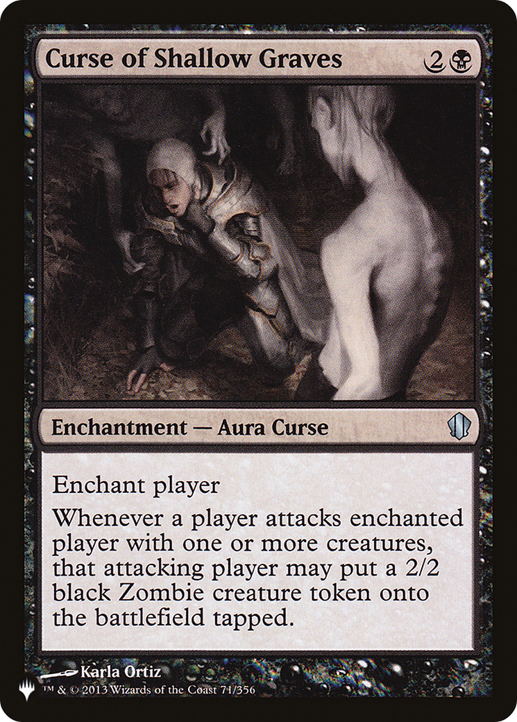 Curse of Shallow Graves (LIST-C13-71) [Mystery Booster] The List MTG Single Wizards of the Coast