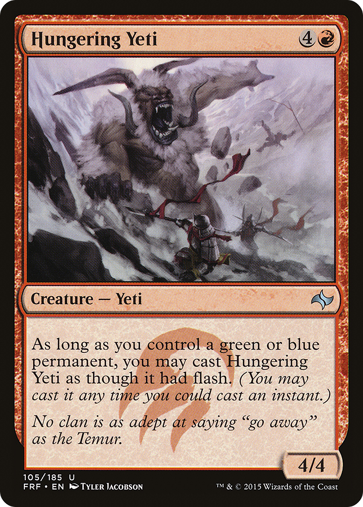 Hungering Yeti (FRF-105) [Fate Reforged] MTG Single Wizards of the Coast