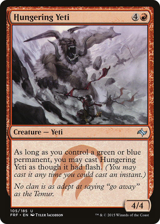 Hungering Yeti (FRF-105) [Fate Reforged] MTG Single Wizards of the Coast