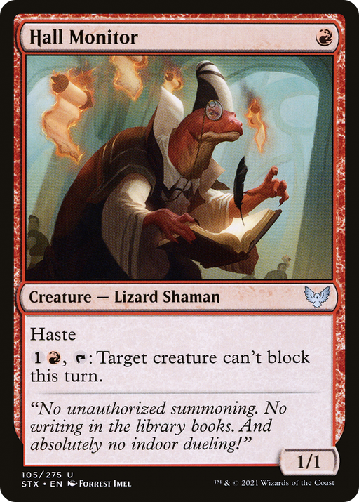 Hall Monitor (STX-105) [Strixhaven: School of Mages] Foil MTG Single Wizards of the Coast
