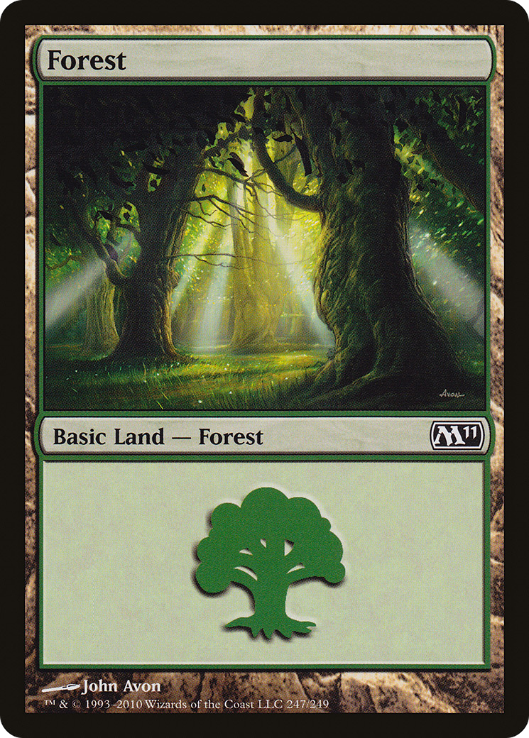 Forest (247) (M11-247) [Magic 2011] Foil MTG Single Wizards of the Coast