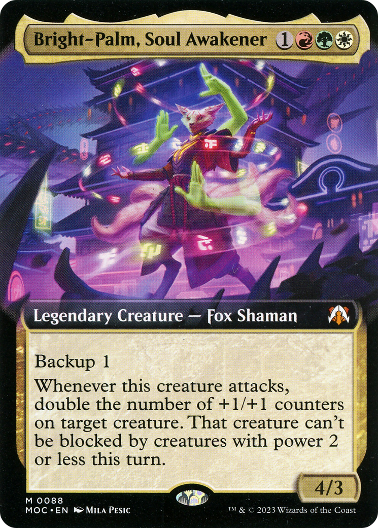 Bright-Palm, Soul Awakener (MOC-088) [March of the Machine Commander] (Extended Art) Foil MTG Single Wizards of the Coast