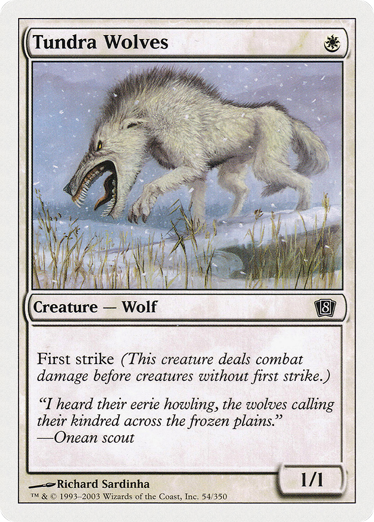 Tundra Wolves (8ED-054) [Eighth Edition] MTG Single Wizards of the Coast