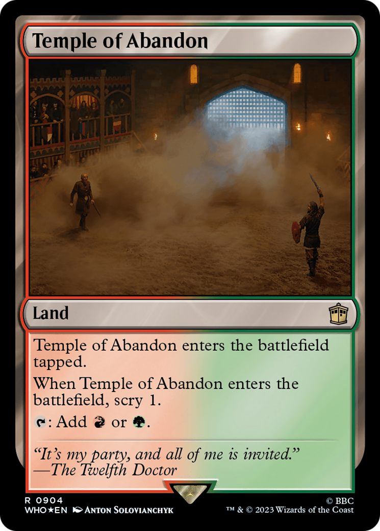 Temple of Abandon (WHO-904) [Doctor Who] Foil MTG Single Wizards of the Coast