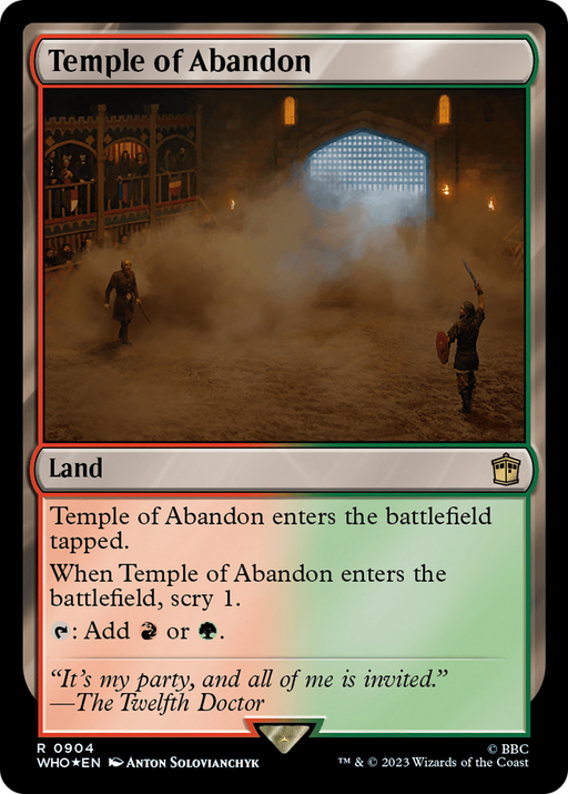 Temple of Abandon (WHO-904) [Doctor Who] Foil MTG Single Wizards of the Coast