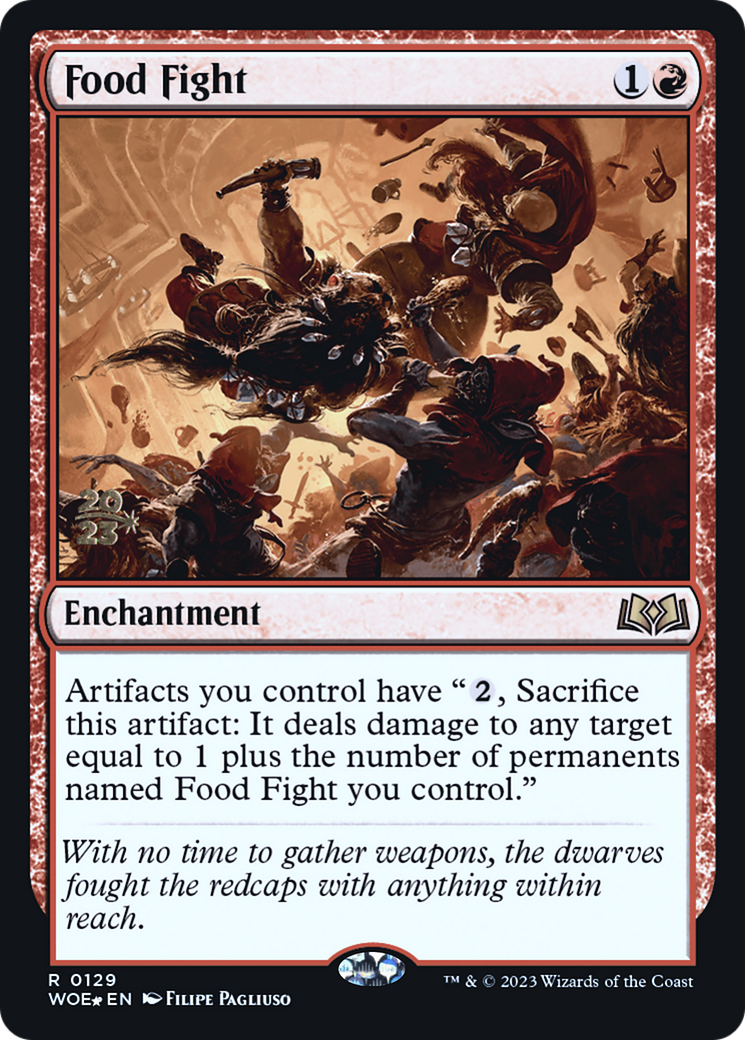 Food Fight (PRE-129) [Wilds of Eldraine Promos] Foil MTG Single Wizards of the Coast