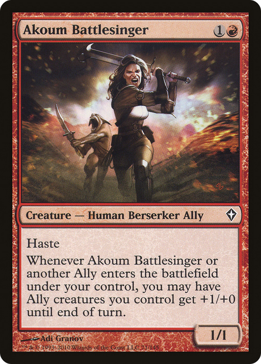 Akoum Battlesinger (WWK-071) [Worldwake] MTG Single Wizards of the Coast