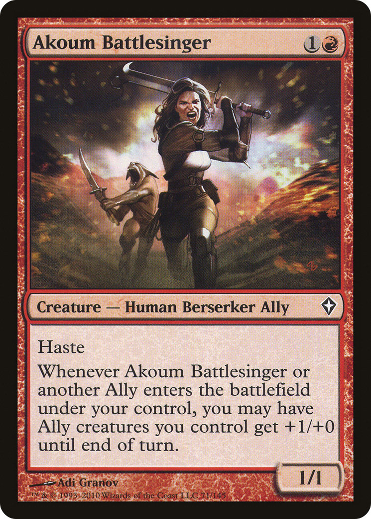 Akoum Battlesinger [Worldwake] MTG Single Magic: The Gathering