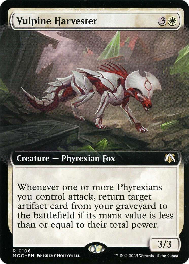Vulpine Harvester (MOC-106) [March of the Machine Commander] (Extended Art) Foil MTG Single Wizards of the Coast