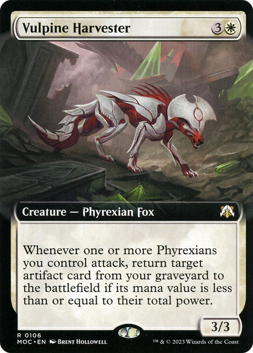 Vulpine Harvester (MOC-106) [March of the Machine Commander] (Extended Art) Foil MTG Single Wizards of the Coast