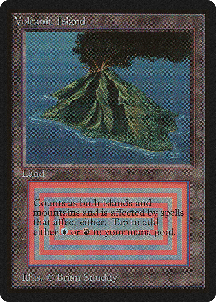 Volcanic Island (LEB-287) [Oldschool] Limited Edition Beta MTG Single Wizards of the Coast