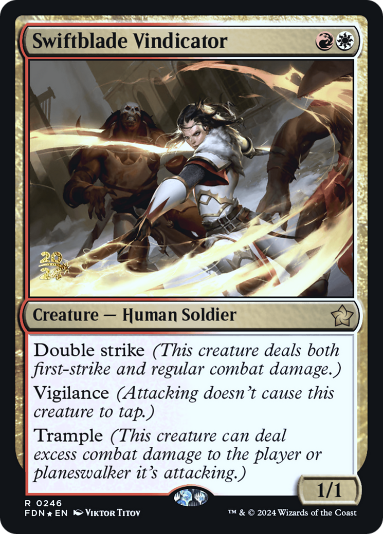 Swiftblade Vindicator (PRE-246) [Foundations Promos] Foil MTG Single Wizards of the Coast
