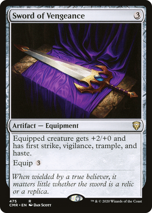 Sword of Vengeance (CMR-475) [Commander Legends] MTG Single Wizards of the Coast