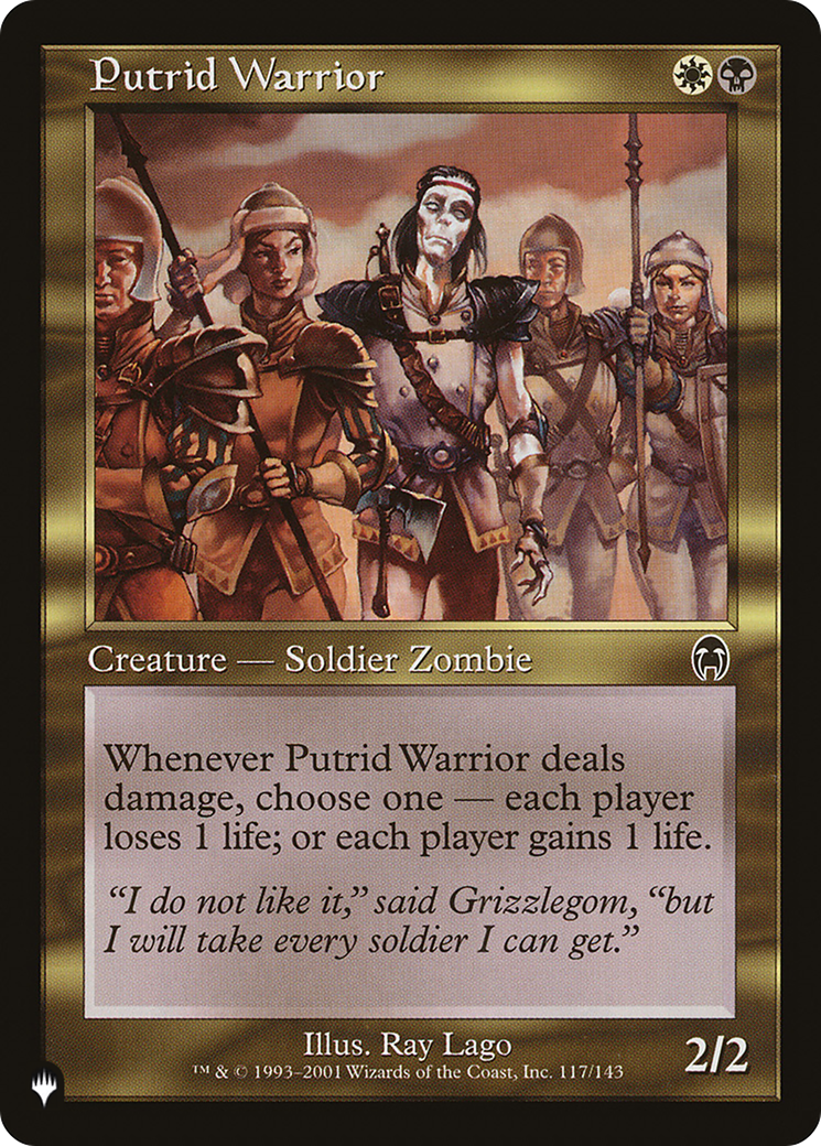 Putrid Warrior (LIST-APC-117) [Mystery Booster] The List MTG Single Wizards of the Coast