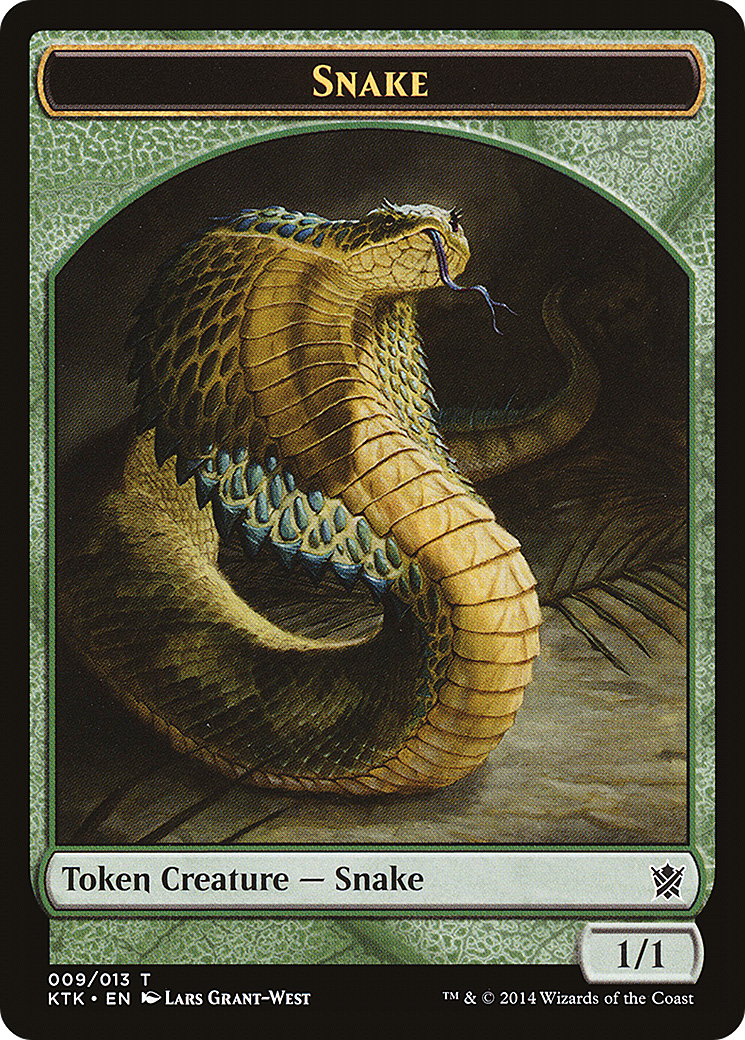 Snake Token (KTK-009) [Tokens] Khans of Tarkir Tokens MTG Single Wizards of the Coast