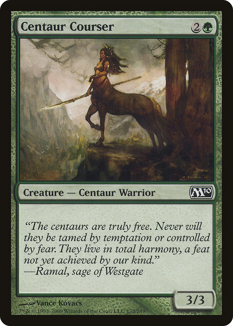 Centaur Courser (M10-172) [Magic 2010] Foil MTG Single Wizards of the Coast