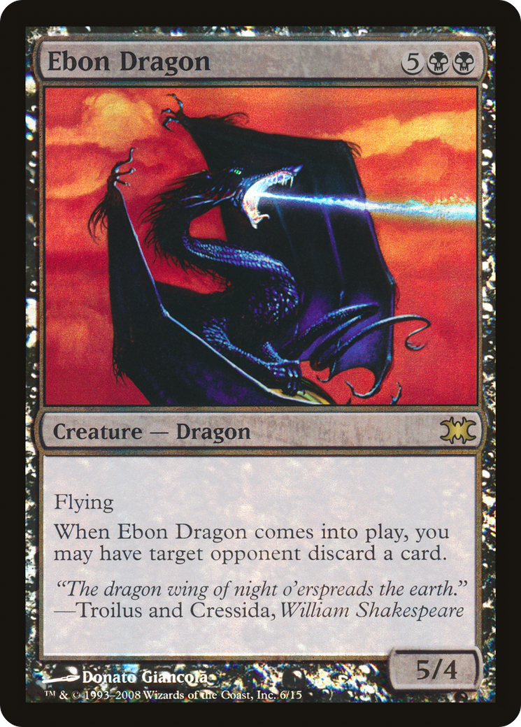 Ebon Dragon (DRB-006) [Misc] From the Vault: Dragons Foil MTG Single Wizards of the Coast