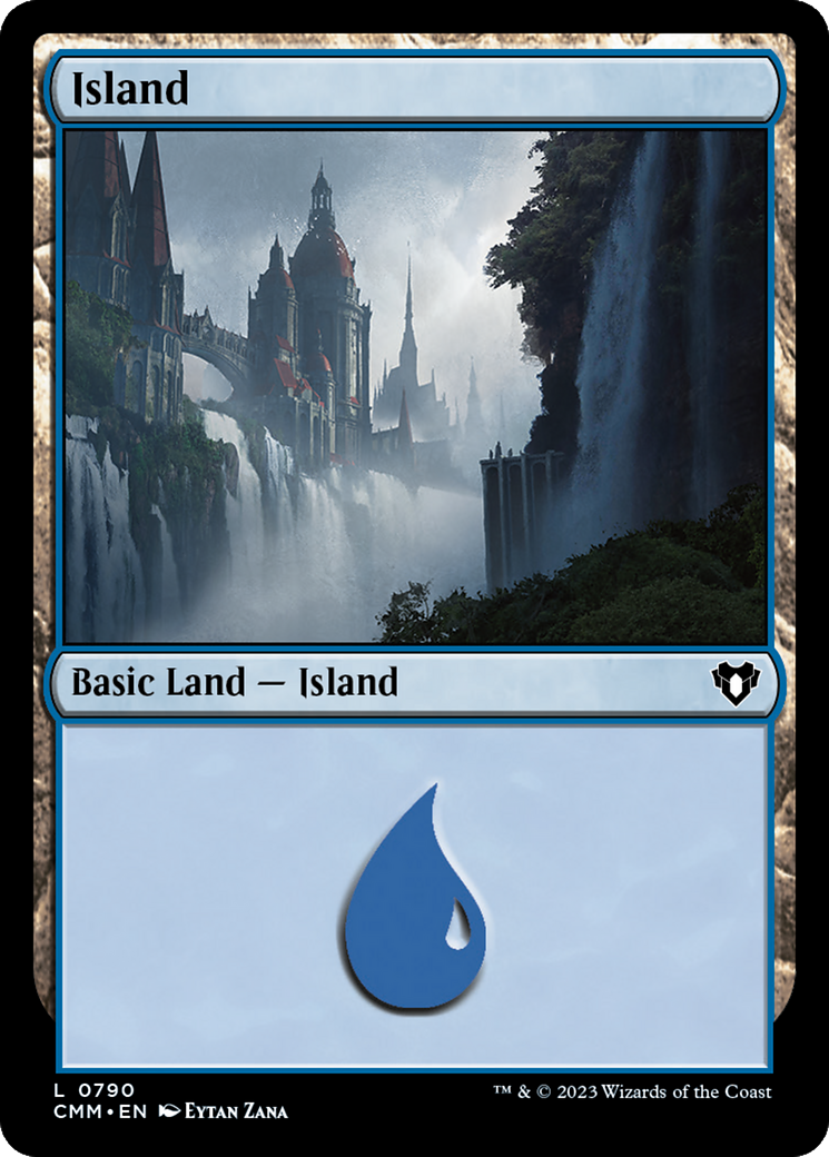 Island (0790) (CMM-790) [Commander Masters] MTG Single Wizards of the Coast