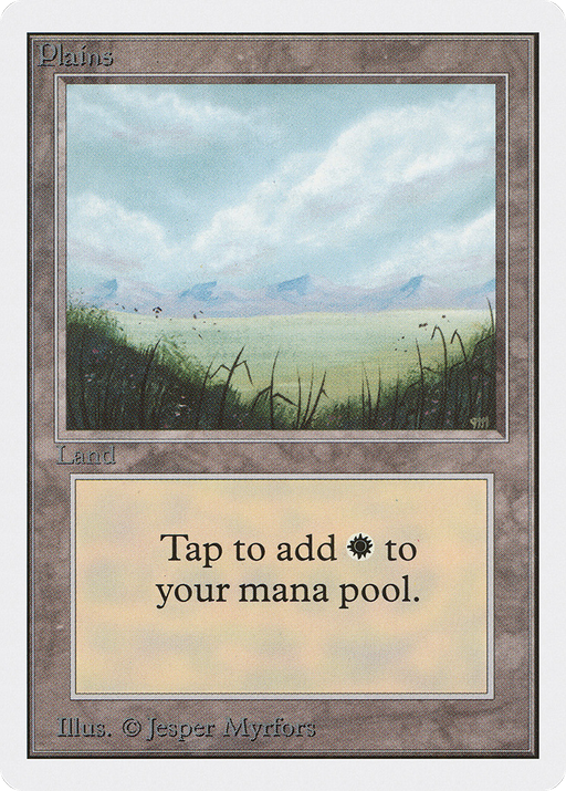 Plains (A) (2ED-) [Oldschool] Unlimited Edition MTG Single Wizards of the Coast
