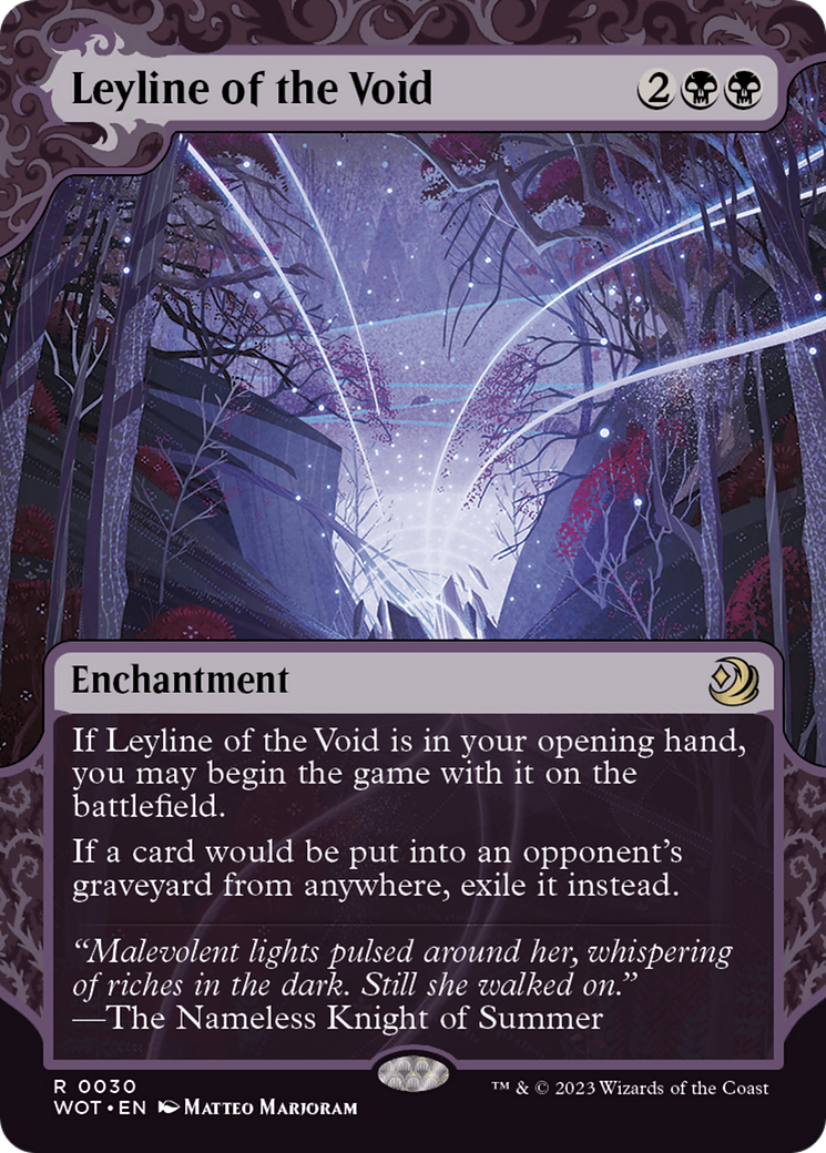 Leyline of the Void (WOT-030) [Wilds of Eldraine: Enchanting Tales] (Showcase) (Borderless) Foil MTG Single Wizards of the Coast