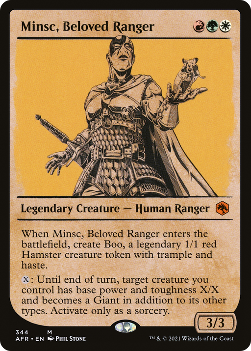 Minsc, Beloved Ranger (AFR-344) [Adventures in the Forgotten Realms] (Showcase) MTG Single Wizards of the Coast