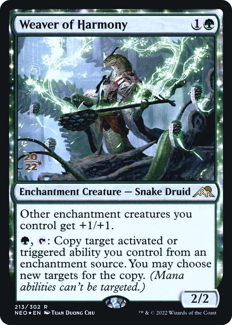 Weaver of Harmony (PRE-213S) [Kamigawa: Neon Dynasty Promos] Foil MTG Single Wizards of the Coast