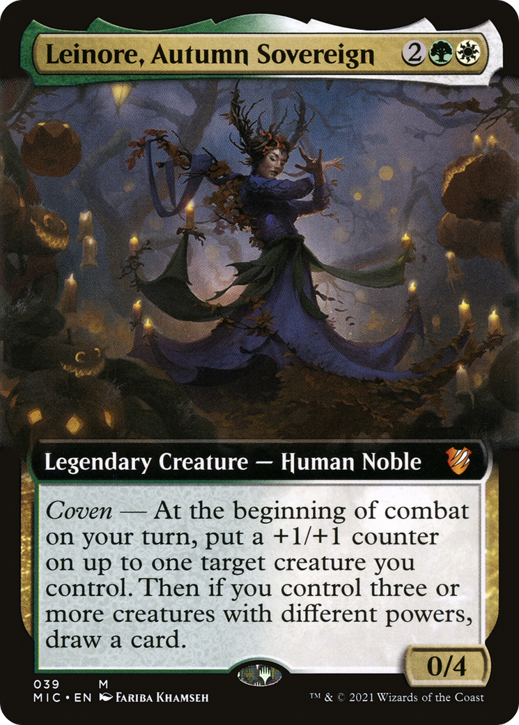 Leinore, Autumn Sovereign (MIC-039) [Midnight Hunt Commander] (Extended Art) MTG Single Wizards of the Coast