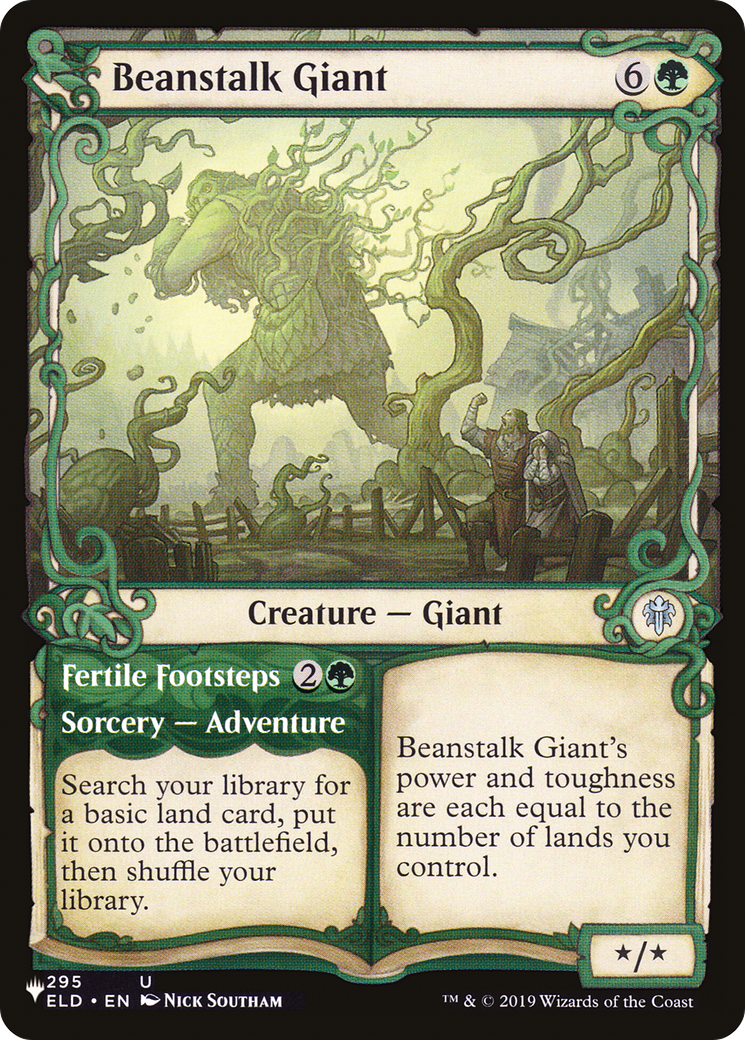 Beanstalk Giant // Fertile Footsteps (LIST-ELD-295) [Mystery Booster] The List (Showcase) MTG Single Wizards of the Coast