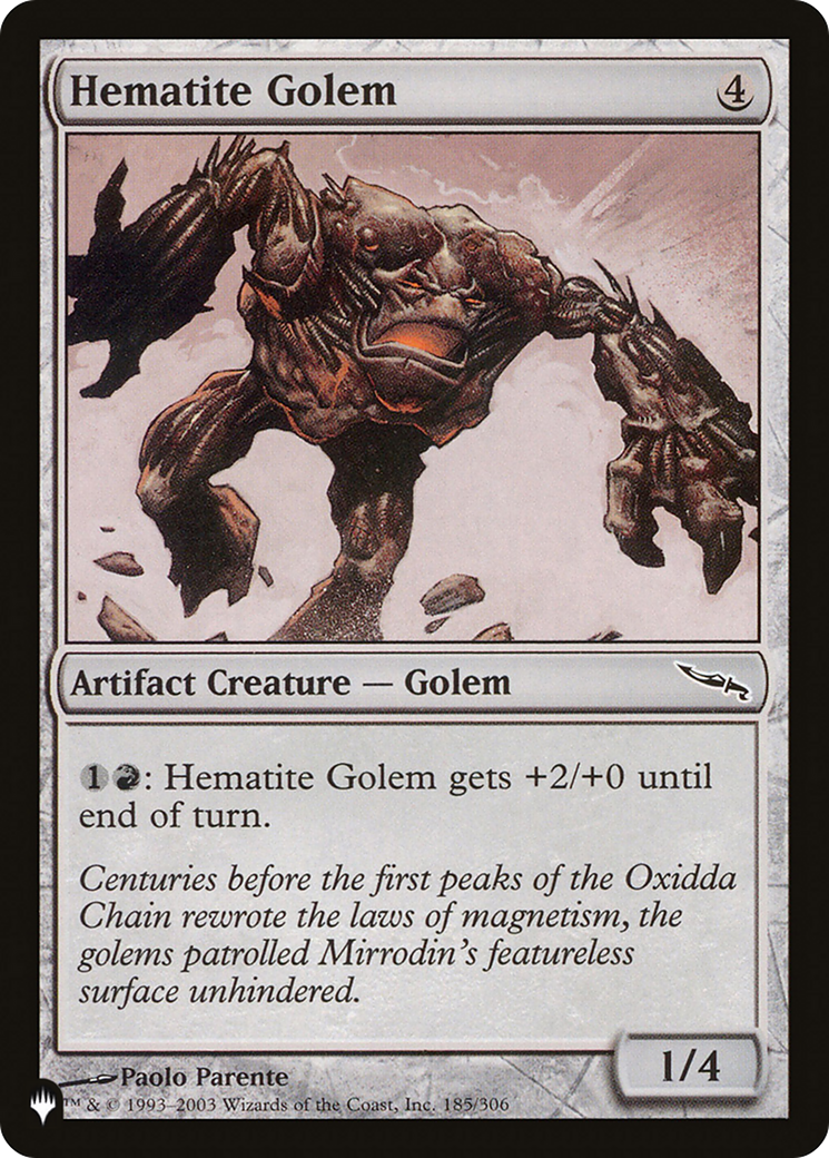 Hematite Golem (LIST-MRD-185) [Mystery Booster] The List MTG Single Wizards of the Coast