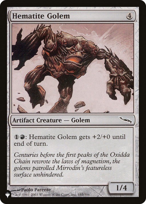 Hematite Golem (LIST-MRD-185) [Mystery Booster] The List MTG Single Wizards of the Coast