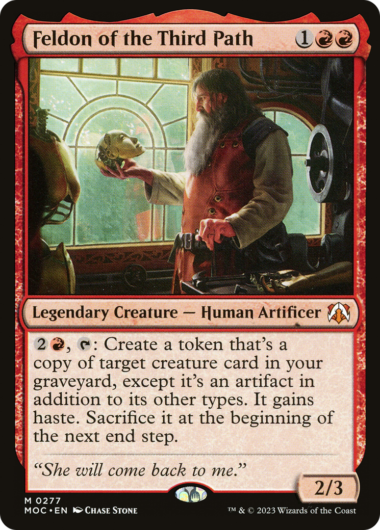 Feldon of the Third Path (MOC-277) [March of the Machine Commander] MTG Single Wizards of the Coast