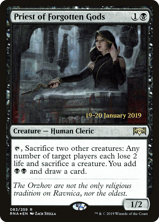Priest of Forgotten Gods (PRE-083) [Ravnica Allegiance Promos] Foil MTG Single Wizards of the Coast