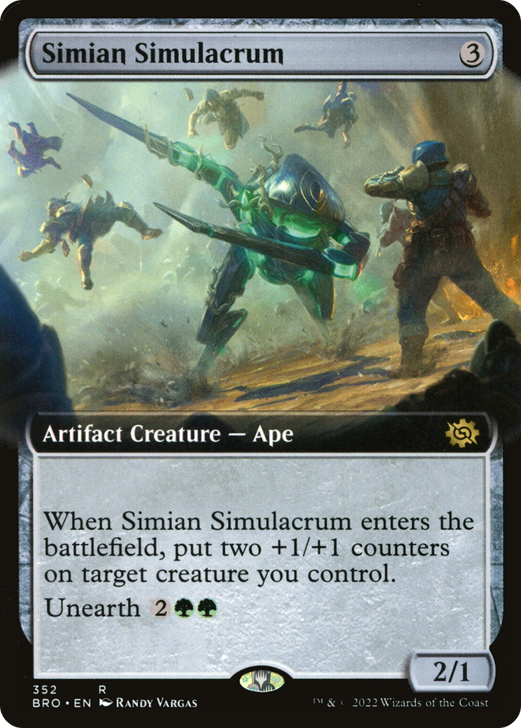Simian Simulacrum (BRO-352) [The Brothers' War] (Extended Art) MTG Single Wizards of the Coast