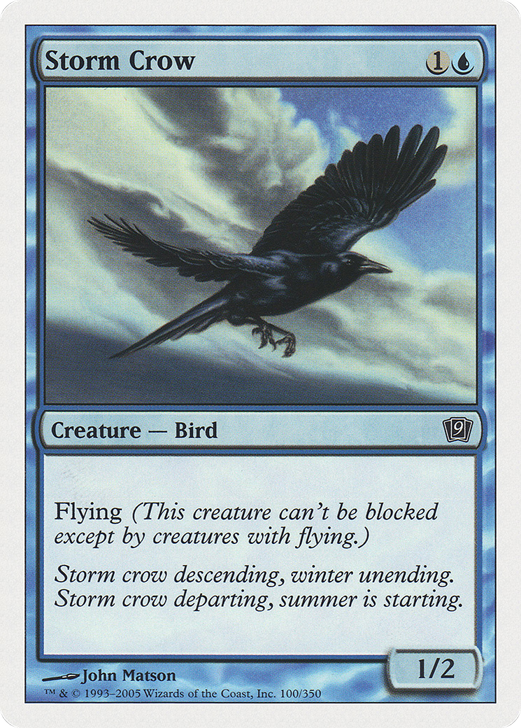 Storm Crow (9ED-100) [9th Edition] MTG Single Wizards of the Coast