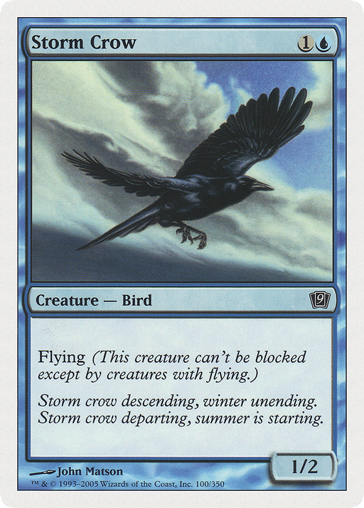 Storm Crow (9ED-100) [9th Edition] MTG Single Wizards of the Coast