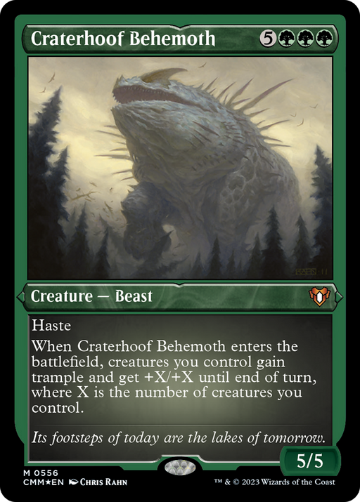 Craterhoof Behemoth (CMM-556) [Commander Masters] Etched Foil MTG Single Wizards of the Coast
