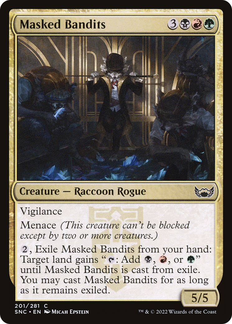 Masked Bandits (SNC-201) [Streets of New Capenna] Foil MTG Single Wizards of the Coast