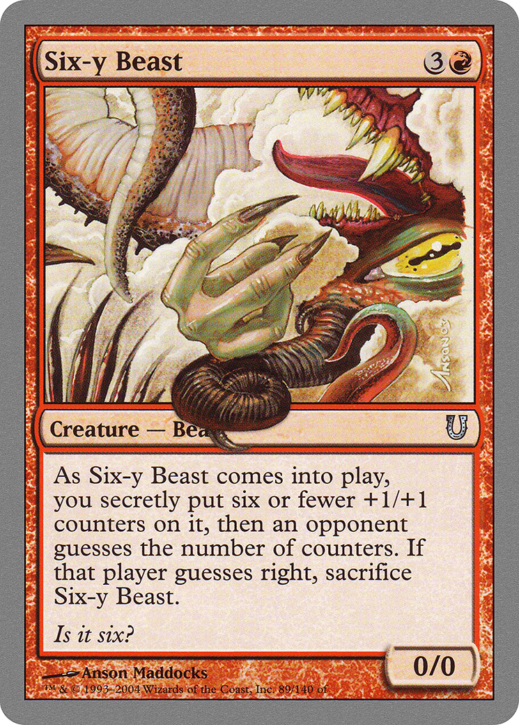 Six-y Beast (UNH-089) [Unhinged] MTG Single Wizards of the Coast