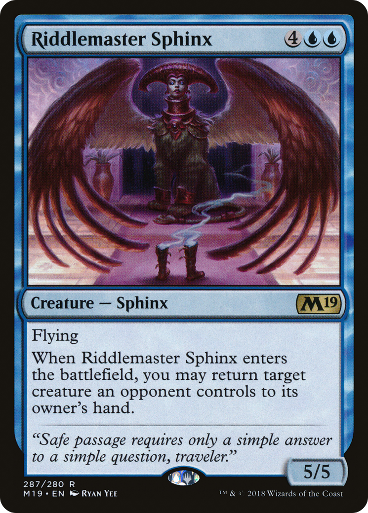 Riddlemaster Sphinx (M19-287) [Core Set 2019] MTG Single Wizards of the Coast
