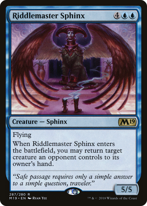 Riddlemaster Sphinx (M19-287) [Core Set 2019] MTG Single Wizards of the Coast