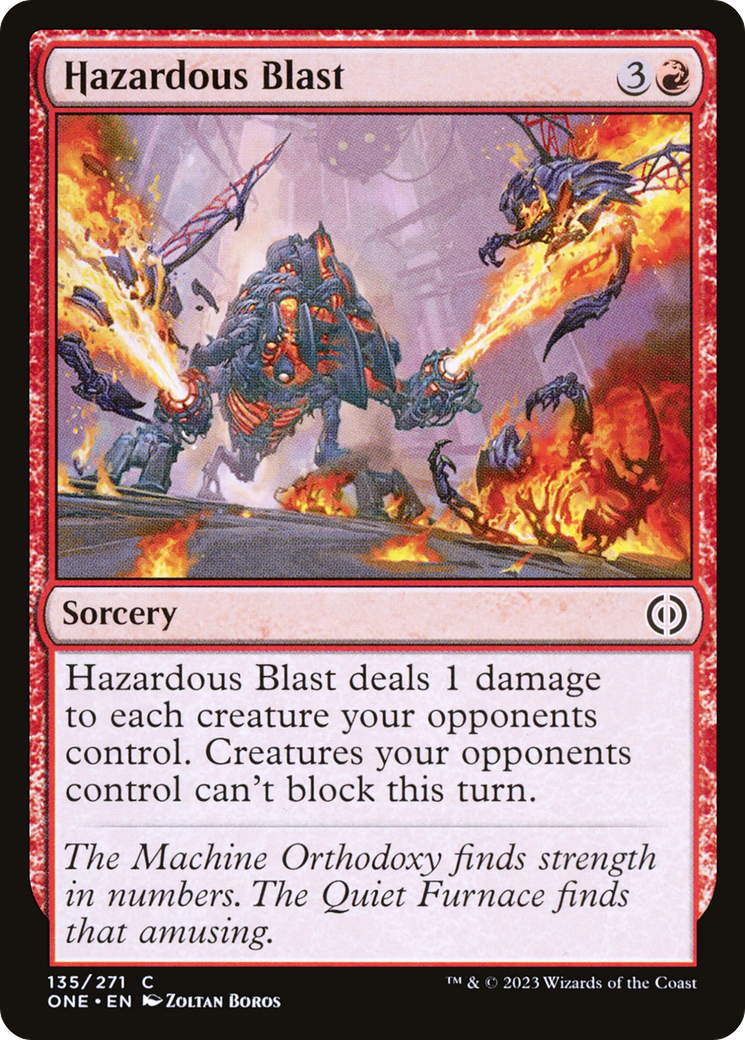 Hazardous Blast (ONE-135) [Phyrexia: All Will Be One] MTG Single Wizards of the Coast