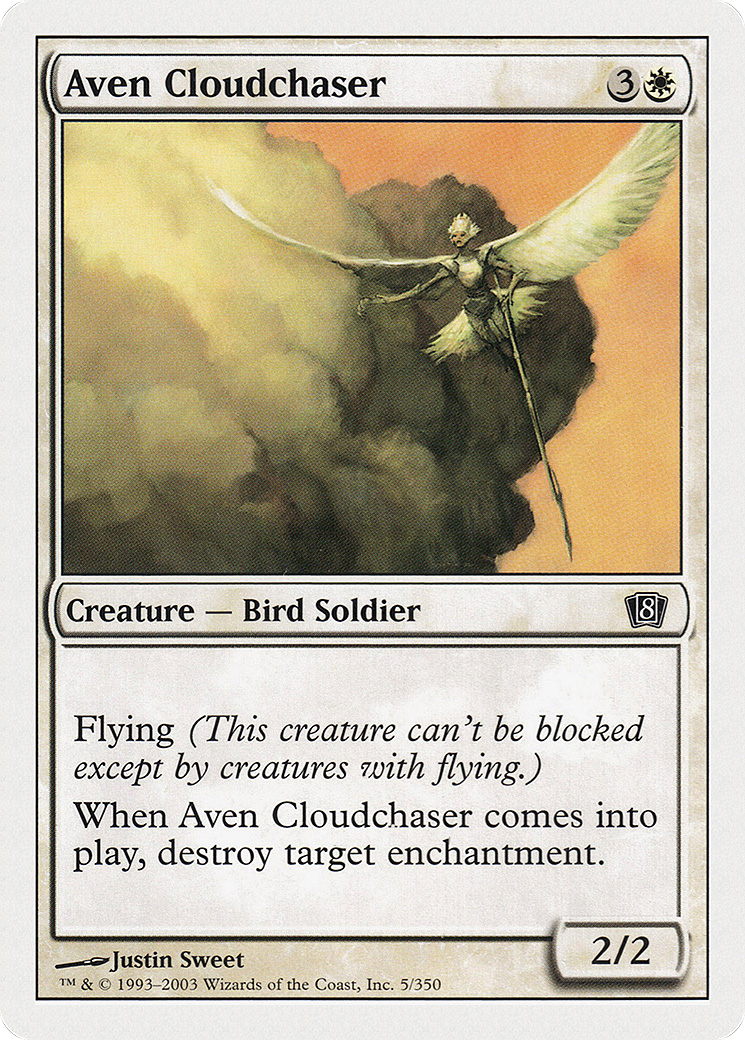 Aven Cloudchaser (8ED-005) [8th Edition] MTG Single Wizards of the Coast