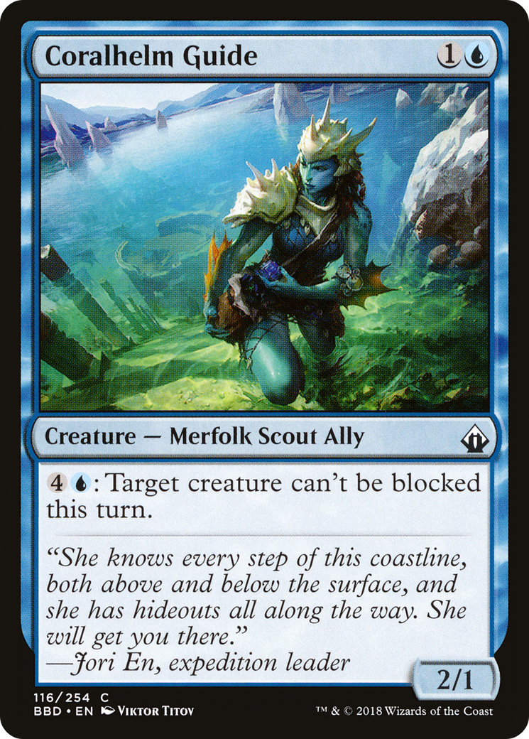 Coralhelm Guide (BBD-116) [Battlebond] Foil MTG Single Wizards of the Coast