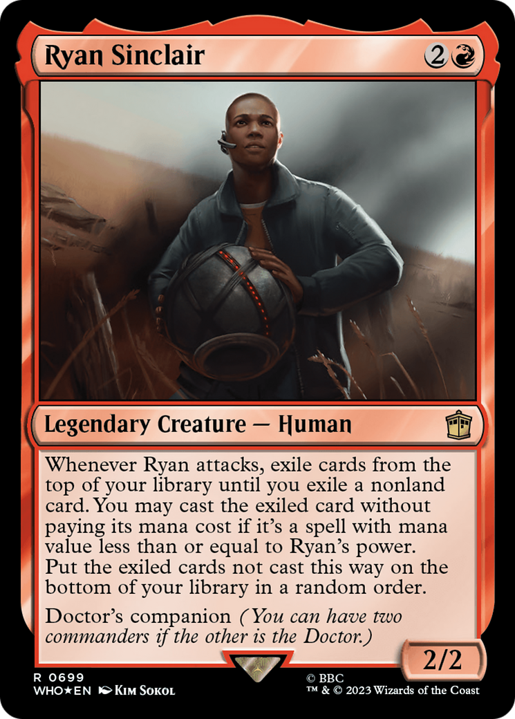 Ryan Sinclair (Surge Foil) (WHO-699) [Doctor Who] Foil MTG Single Wizards of the Coast