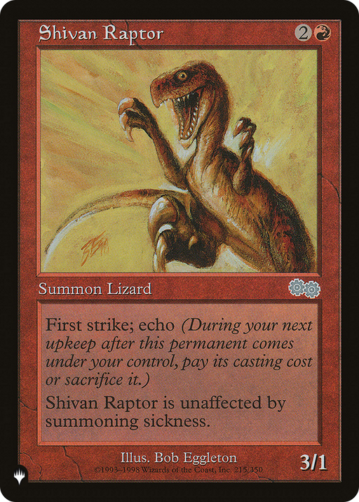 Shivan Raptor (LIST-215/350) [Mystery Booster] The List MTG Single Wizards of the Coast