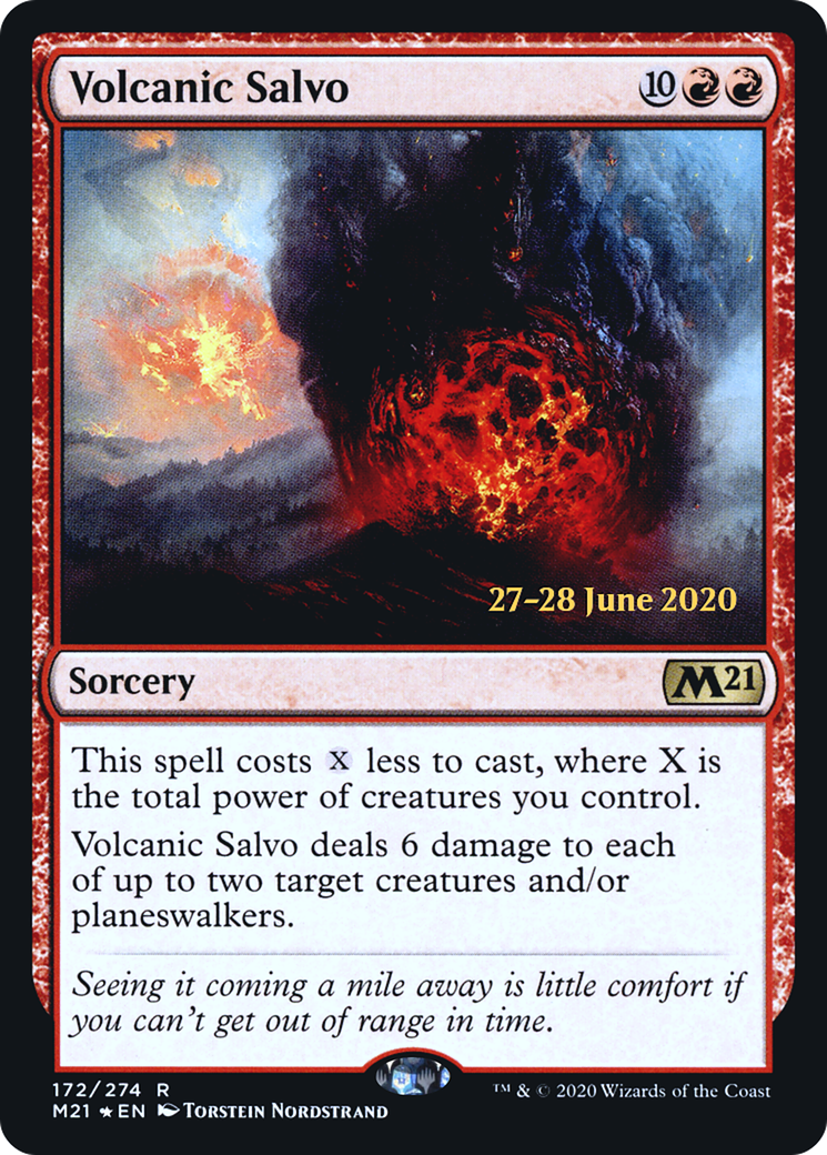 Volcanic Salvo (PRE-172) [Core Set 2021 Promos] Foil MTG Single Wizards of the Coast