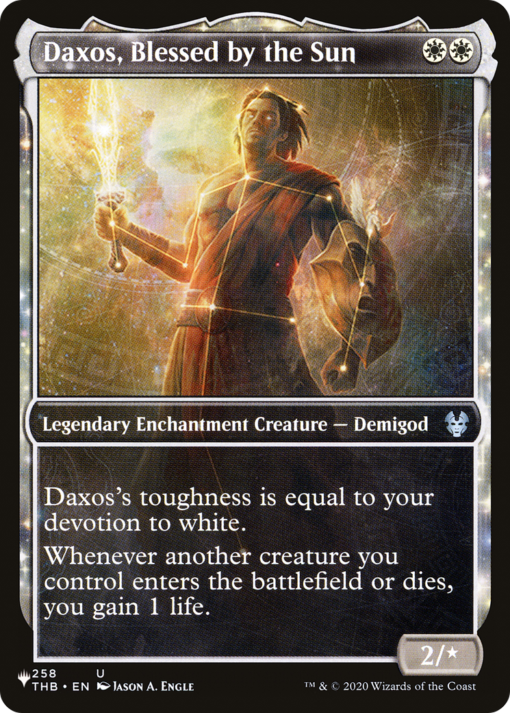 Daxos, Blessed by the Sun (LIST-THB-258) [Mystery Booster] The List (Showcase) MTG Single Wizards of the Coast