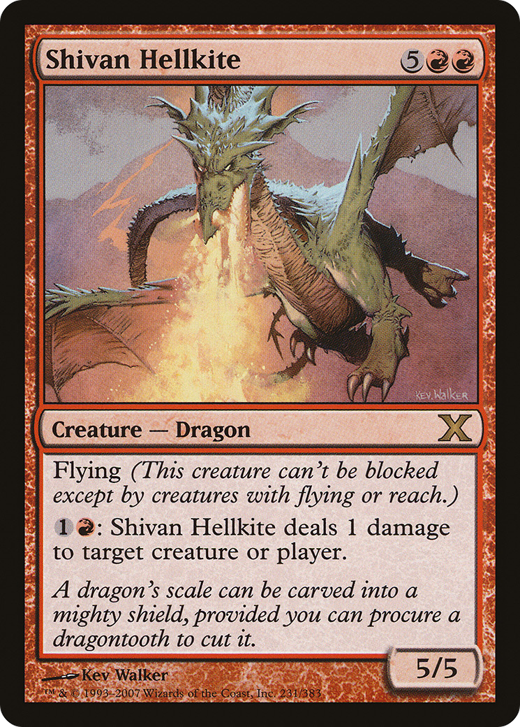 Shivan Hellkite (10E-231) [Tenth Edition] MTG Single Wizards of the Coast